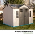 thumbnail image 5 of Lifetime Lockable DIY Polyethylene Storage Shed, 10' x 8', 71.25 sq. ft., Tan & Brown (60178), 5 of 12