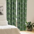 thumbnail image 3 of Ambesonne Forest Green Window Curtains, Camo Palm Leaves, Each 28" W x 84" L, Sage Green Pale Green, 3 of 5