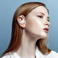 thumbnail image 1 of Audífonos colgantes impermeables Kuymtek inalámbricos compatibles con Bluetooth Blanco, 1 of 7