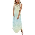 thumbnail image 1 of Birdeem Robe Longue Décontractée pour Femme à Col en V Sans Manches Imprimée, Coupe Ample, Style Camisole, Longue Robe+poche, 1 of 5