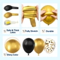 thumbnail image 4 of Juego de globos de fiesta con forma de guirnalda LOOLEY, negro y dorado, 137 unidades, 4 of 7