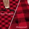 thumbnail image 4 of Vinyl Tablecloth Buffalo Plaid Rectangle 60 x 120 Inch with Flannel Backing, Waterproof & Non Slip Plastic Table Cloth, Heavy Weight Table Cover for Dining, Party, Indoor, Red and Black, 4 of 6