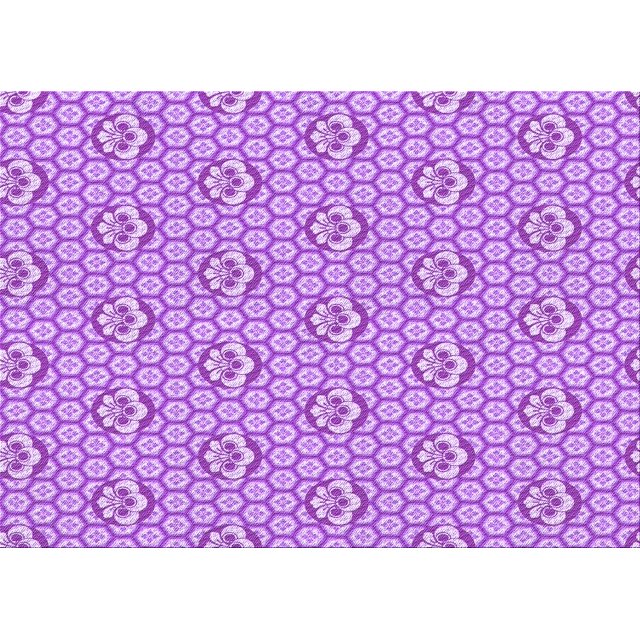 Ahgly Company Machine Washable Indoor Rectangle Transitional Blossom Pink Area Rugs, 7' x 9'