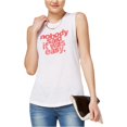 thumbnail image 1 of Camiseta sin mangas Chrldr para mujer Nobody Said Color Blanco Talla Mediana, 1 of 2