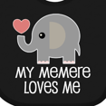 thumbnail image 4 of Inktastic Memere Grandma Loves Me Boys or Girls Baby Bib, 4 of 4