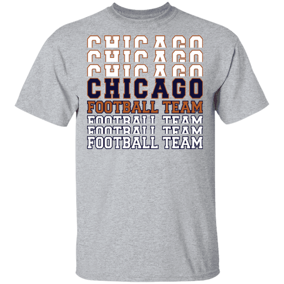 Chicago Football Team Stacked T-Shirt