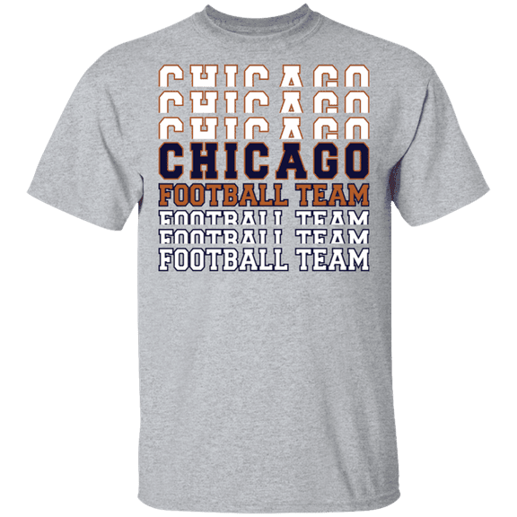 Chicago Football Team Stacked T-Shirt