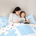 thumbnail image 5 of Homewish Vintage Flowers 3 Pieces Queen Comforter Set for Teens Boys Girls,Retro Floral Ultra Soft Bedding Sets,Geometric Plaid Grid Bedding Comforter Set,Super Cozy Room Decor,Reversible, 5 of 8