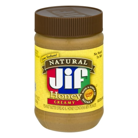 (3 Pack) Jif Natural Peanut Butter Honey Spread,