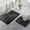 Dark Gray, variant on yulier Leaf Bathroom Rug Set 2 Piece, Soft Absorbent Bath Rug and U-Shaped Contour Toilet Rug, Non-Slip Bath Carpet, Washable Toilet Bath Mat, Dark Gray