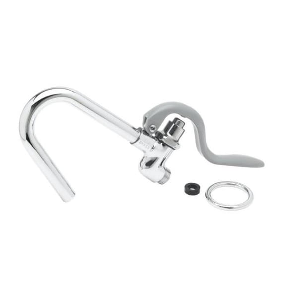 T&S Brass - Hook Nozzle and Self-Closing Valve (Gray