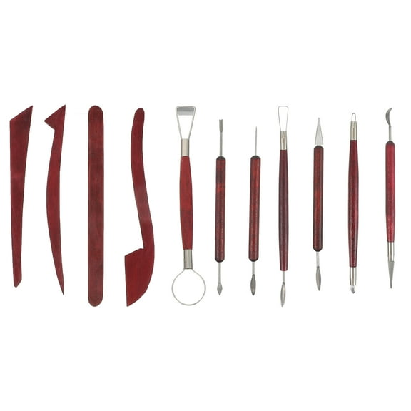 Masteelf  Clay Tools Tissue Blades for Polymer Pottery Sculpture Brown