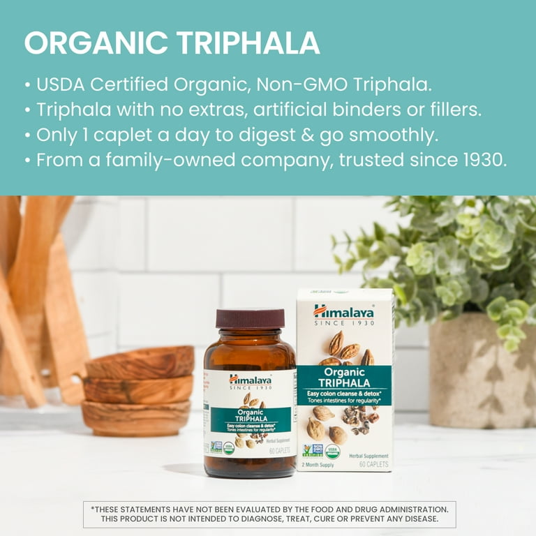 Himalaya Organic Triphala, Detox Capsules for Colon Cleanse
