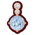 thumbnail image 4 of ANGARA Natural 2.24 ct Aquamarine Dangle Earrings with Bezel-Set Diamonds in 14K Rose Gold for Women (Size-7mm) | March Birthstone, Anniversary, Jewelry Gift for Women | Natural Aquamarine Earrings, 4 of 8