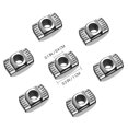 thumbnail image 2 of UKCOCO 100Pcs European Aluminum Extrusions Slim T-Nut Thread T Sliding Nut Square Blocks Aluminum Profile Accessories (Silver), 2 of 3