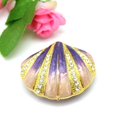 thumbnail image 4 of Nvzi Collectible Pink Seashell Ring Jewelry Box Engagement Ring Box Shell Shape (Yellow), 4 of 4