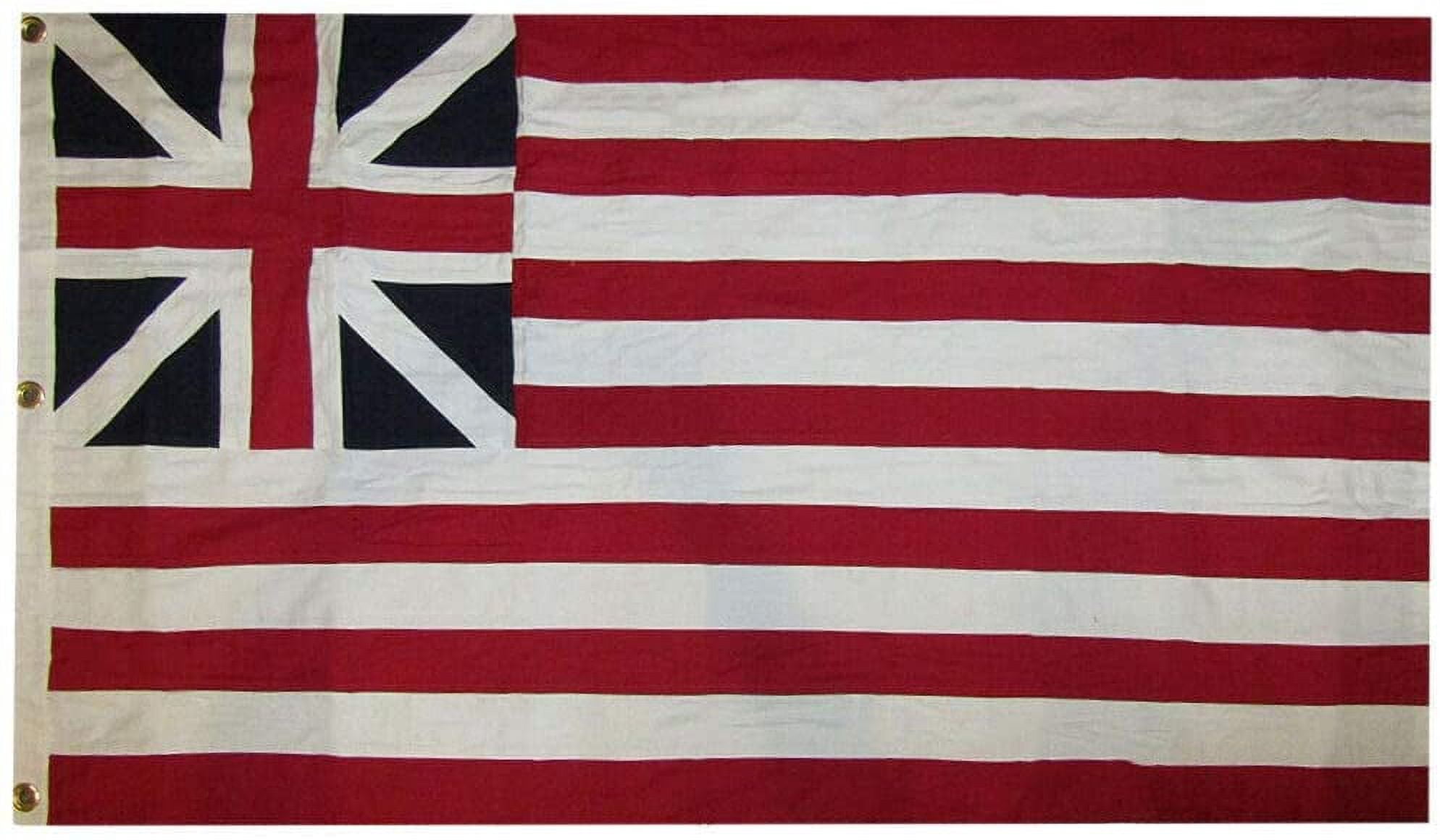 3x5 Embroidered Grand Union 100% Cotton Flag 3'x5' Banner Grommets 2 Clips