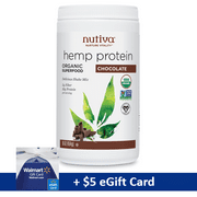Nutiva Organic Hemp Protein Powder, Chocolate, 10g Protein, 1.0 Lb, with FREE $5 eGift Card Promo