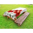 thumbnail image 1 of Poppy Outdoor Tablecloth, Efflorescing Meadow in the Backwoods Vibrant Blossoms Buds Bouquet, Decorative Washable Fabric Picnic Tablecloth, 58 X 104 Inches, Vermilion Olive Green Black, by Ambesonne, 1 of 2