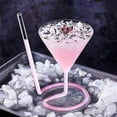thumbnail image 1 of Copa de cóctel en espiral giratoria para martini, creativa, de cola larga, con pajita para bar, 1 of 2