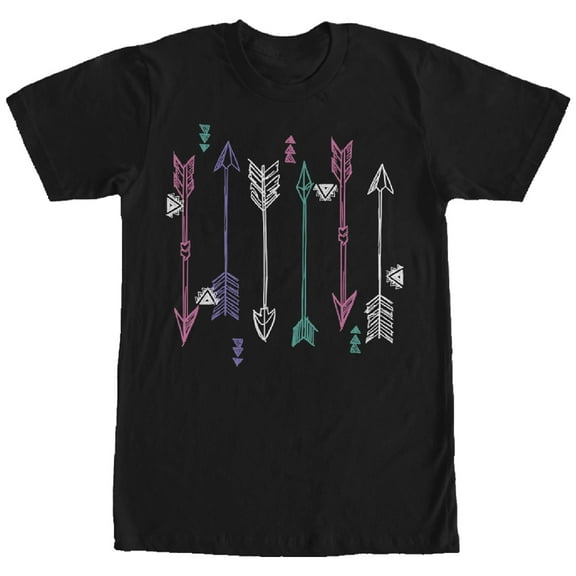 Men's Lost Gods Arrow Sketch Print  Graphic Tee Black Small