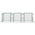 thumbnail image 4 of Beran7 Mini Greenhouse, Portable Tunnel Green House with Roll-Up Zippered Doors, UV Waterproof Cover, Steel Frame，Clear，10' x 3' x 2.5', 4 of 9