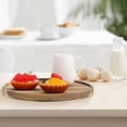 thumbnail image 3 of Wooden Tray Rotating Organizer for Home Use Brown Round Decorative, 3 of 4