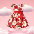 thumbnail image 1 of Vedolay Dressers Girls Sleeveless Vintage Print Swing Party Dresses,Red 4-5Years, 1 of 5