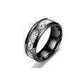 thumbnail image 2 of Kmbangi Men's Jewelry Rings Silver Dragon Titanium Wedding Rings, 2 of 4