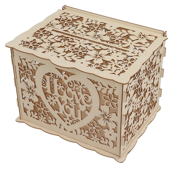 Wedding Card Box,DIY Hollow Wooden Box DIY Hollow Wooden Box Hollow Gift Card Box Next-Gen Design