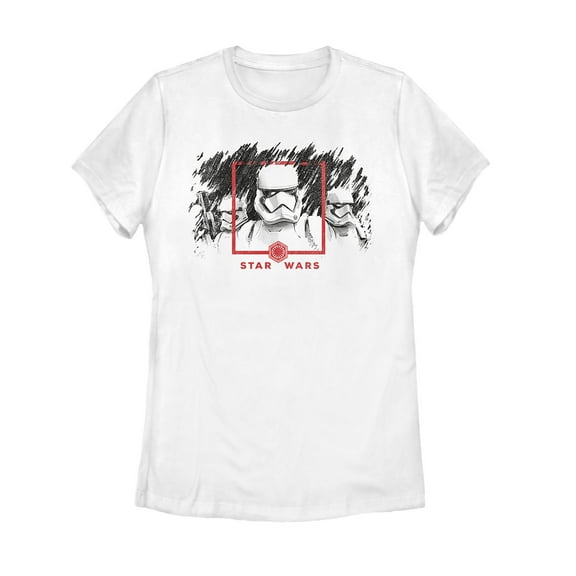 Women's Star Wars: The Rise of Skywalker Stormtrooper Smudge  Graphic Tee White Small