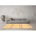 thumbnail image 3 of Ahgly Company Indoor Round Abstract Brown Modern Area Rugs, 4' Round, 3 of 4