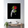 thumbnail image 2 of Skeleton Holding A Red Rose Poster Wall Art, Modern Wall Decor For Living Room Bedroom, 16x24 UNFRAMED, 2 of 3