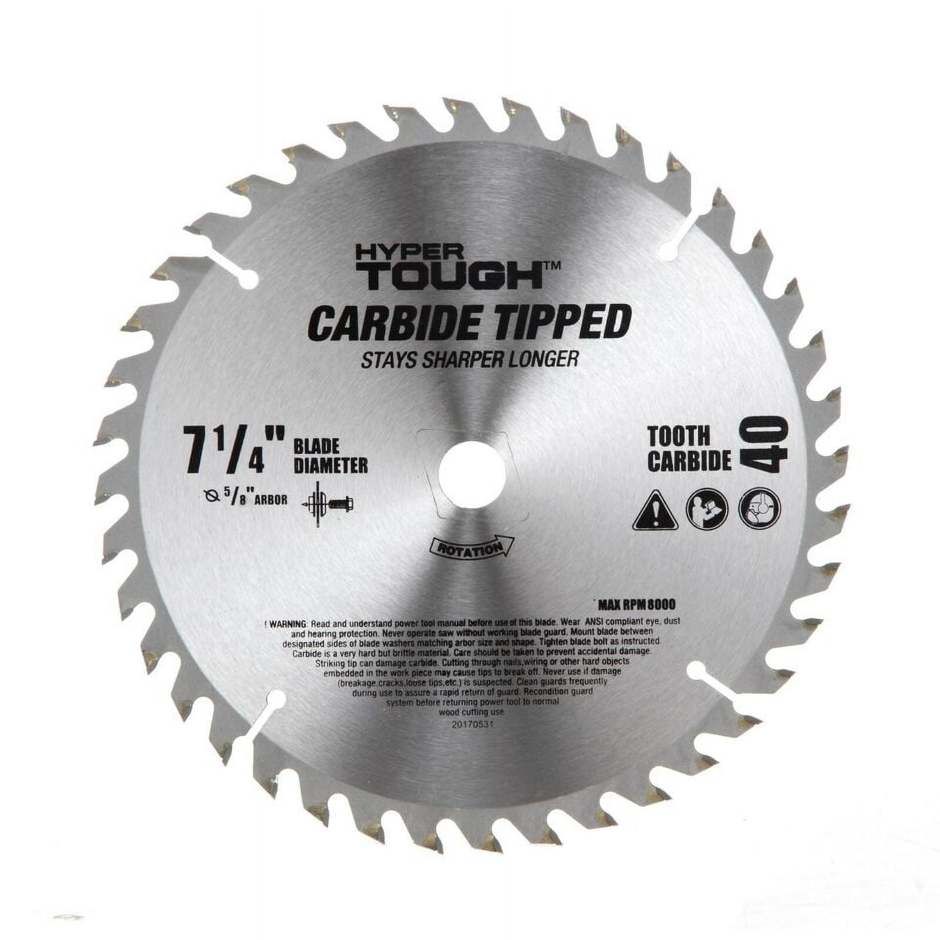 4 Pieces 7-1/4 inch Wood Cutting Carbide Tipped Steel Circular Saw Blades