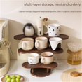 thumbnail image 5 of Porte-gobelet de table en Bois Massif Rangement de table pour Tasse d'Eau, 5 of 5