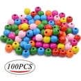 thumbnail image 2 of Wooden Beads Bulk,100pcs 16mm Wooden Beads Colourful Wood Beads Loose Round Balls with 5mm Hole for Arts Crafts Jewelry DIY, 2 of 7