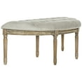 thumbnail image 4 of SAFAVIEH Abilene Tufted Rustic Semi Circle Bench, Grey/Rustic Oak, 4 of 10