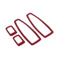 thumbnail image 1 of Unique Bargains Door Window Lift Switch Button Panel Cover for BMW 3 Series F30 F31 2011-2018 Front Rear Left Right Glue Carbon Fiber Pattern Red 1 Set, 1 of 6
