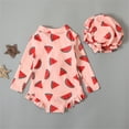 thumbnail image 4 of Swimsuit For Toddler Girl Zipper Long Sleeve Rash Guard Cartoon Print Swimwear Bathing Suit Cute 2 Piece Swimsuit Set Pink,12M, 4 of 5
