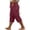 #07 Wine 【Mix & Match: Stock Up on Your Favorite Colors】, variant on Women's Plus Size Casual Solid Lace Trim Drawstring 3/4 Pants, Cotton Linen Blend Summer Capris, Soft Elastic Waist Side Pockets, Lightweight Breathable for Work Walking | TruHer,Army Green L