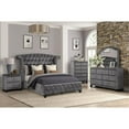 thumbnail image 4 of Pemberly Row Crystal Tufted Nightstand finished with Wood in Gray, 4 of 5