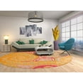 thumbnail image 3 of Hand-tufted Wool Orange Transitional Floral Paisley Rug, 3 of 10