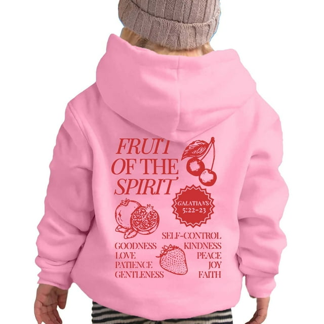 Liyamei Chandail à Capuchon et Chandails en Molleton pour Filles pour l'Hiver Tenue Décontractée Col Rond Imprimé Lettre Chandail pour Enfants de 2 à 13 Ans Activités Extérieures et Confort Quotidien Taille Rose, 3-4 Ans
