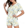 thumbnail image 3 of DreamFish Womens Pajama Sets 2 Piece Summer Ladies Short Sleeve Lounge Sleepwear with Pockets PJ Set, 3 of 6