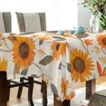 thumbnail image 5 of Yayeee Tablecloths 54" x 54" Rectangle Wrinkle Resistant Party Table Cover, Watercolor Sunflowers and Leaves, 5 of 8