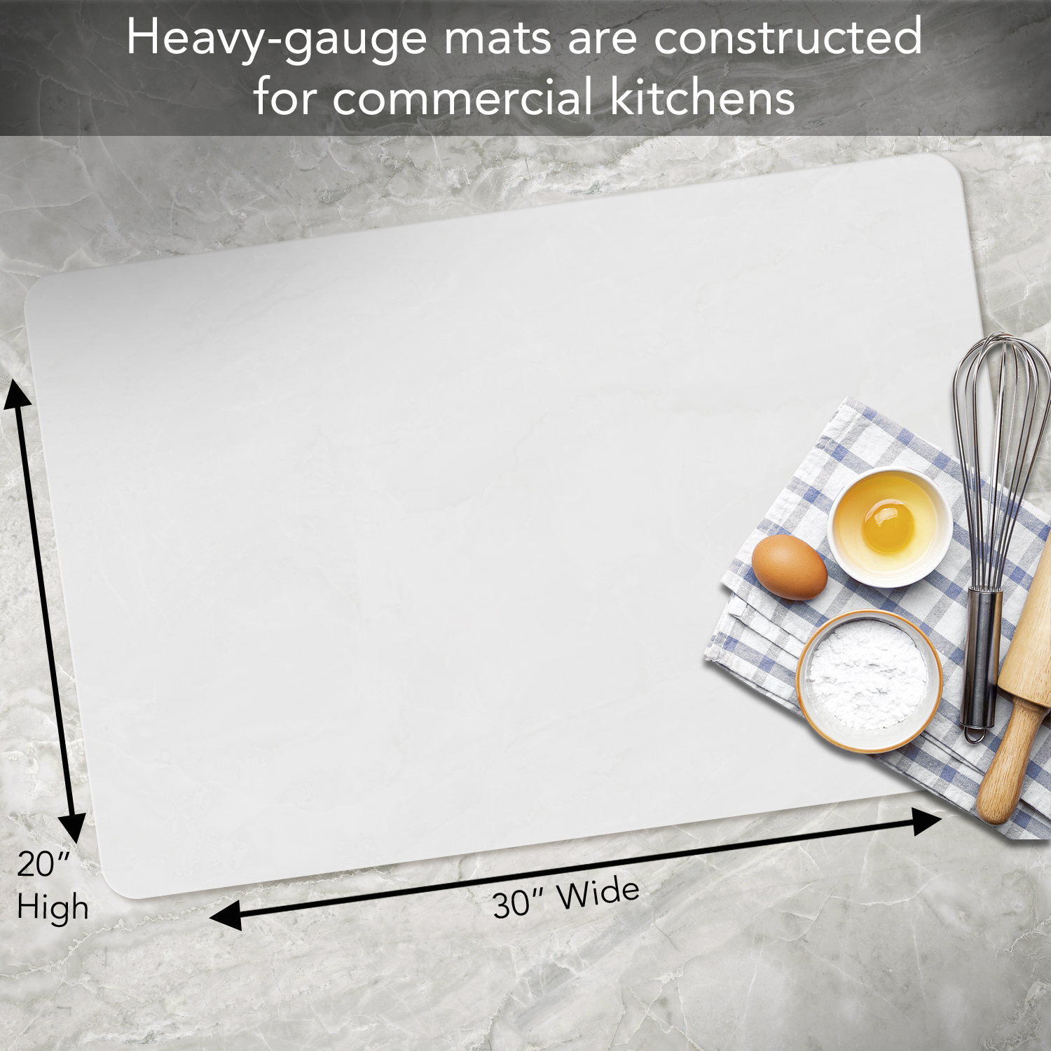 Cut N' Funnel Large Food Service Grade Heavy Gauge Flexible Cutting Board Mat 1 Pack 30" by 20"