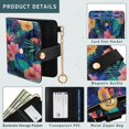 thumbnail image 5 of Small Wallet For Women Bifold Leather Pocket Coin Credit Card Holder With RFID Blocking Lush Tropical Leaves, 5 of 6