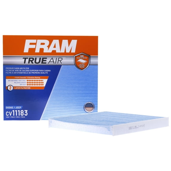 FRAM CV11183 TrueAir Premium Cabin Air Filter with N95 Grade Filter Media for Select Dodge and Jeep Vehicles