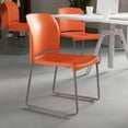 thumbnail image 5 of Flash Furniture Hercules Series Adult Full Back Contoured Stacking Waiting Room Chair, Orange, 5 of 14