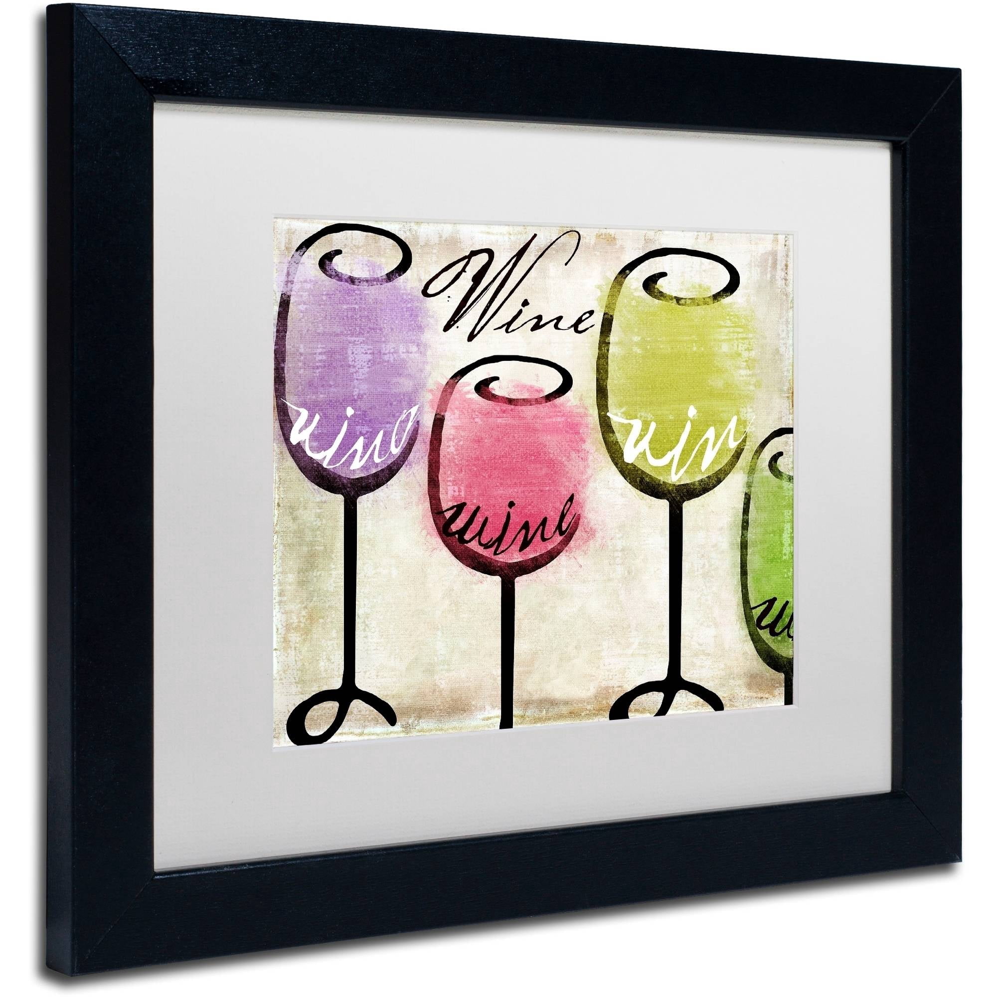 Trademark Fine Art "Wine Tasting III" Canvas Art by Color Bakery White Matte, Black Frame